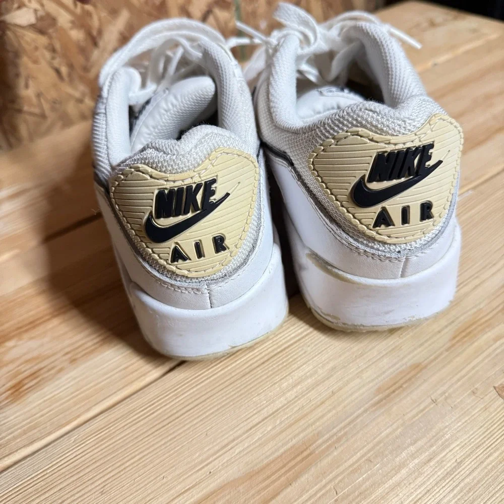 Nike Air Max 90 White Black Men's Casual Athletic Sneakers‎ Shoes Size 9